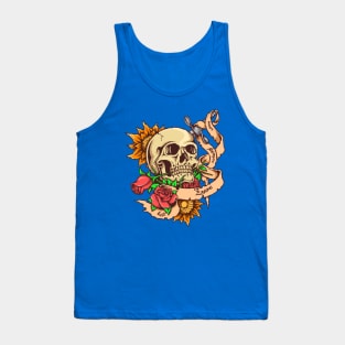 Skull With Roses Tank Top